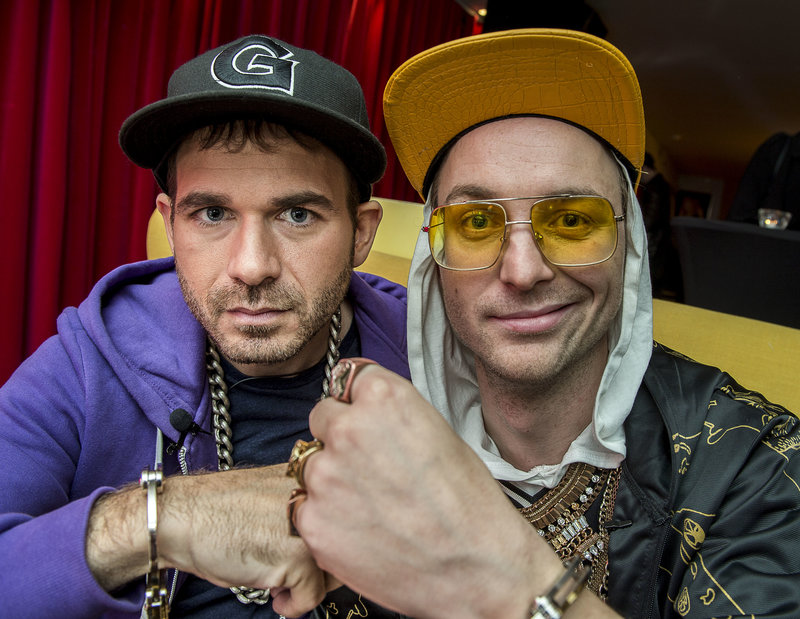 Simon Gärdenfors och Frej Larsson. Foto: Jonas Ekströmer/TT