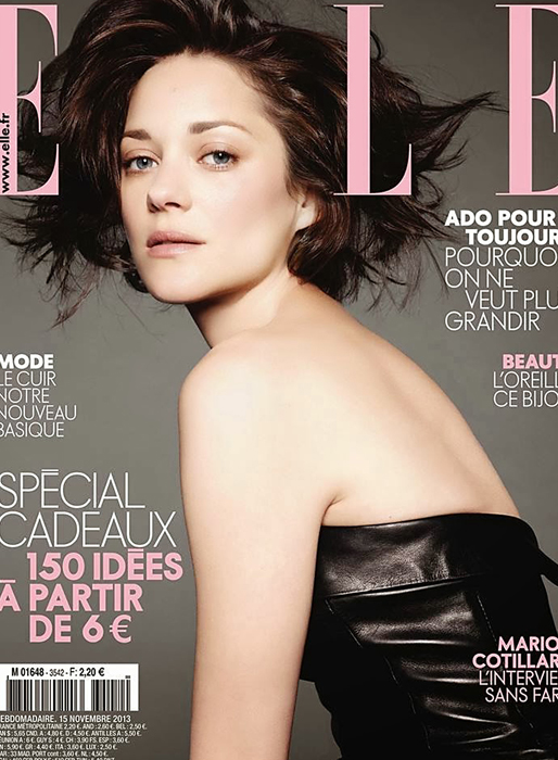 Marion Cotillard på omslaget till franska Elle. 