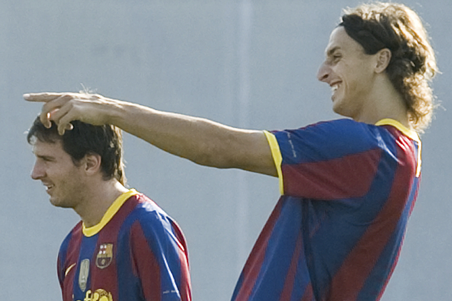 Zlatan startar tillsammans med Messi.