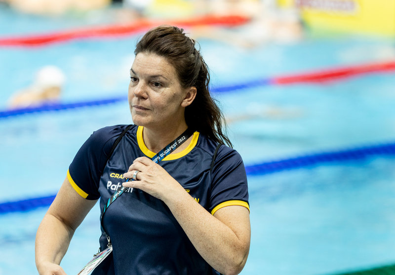 Martina Aronsson under fredagens träning.