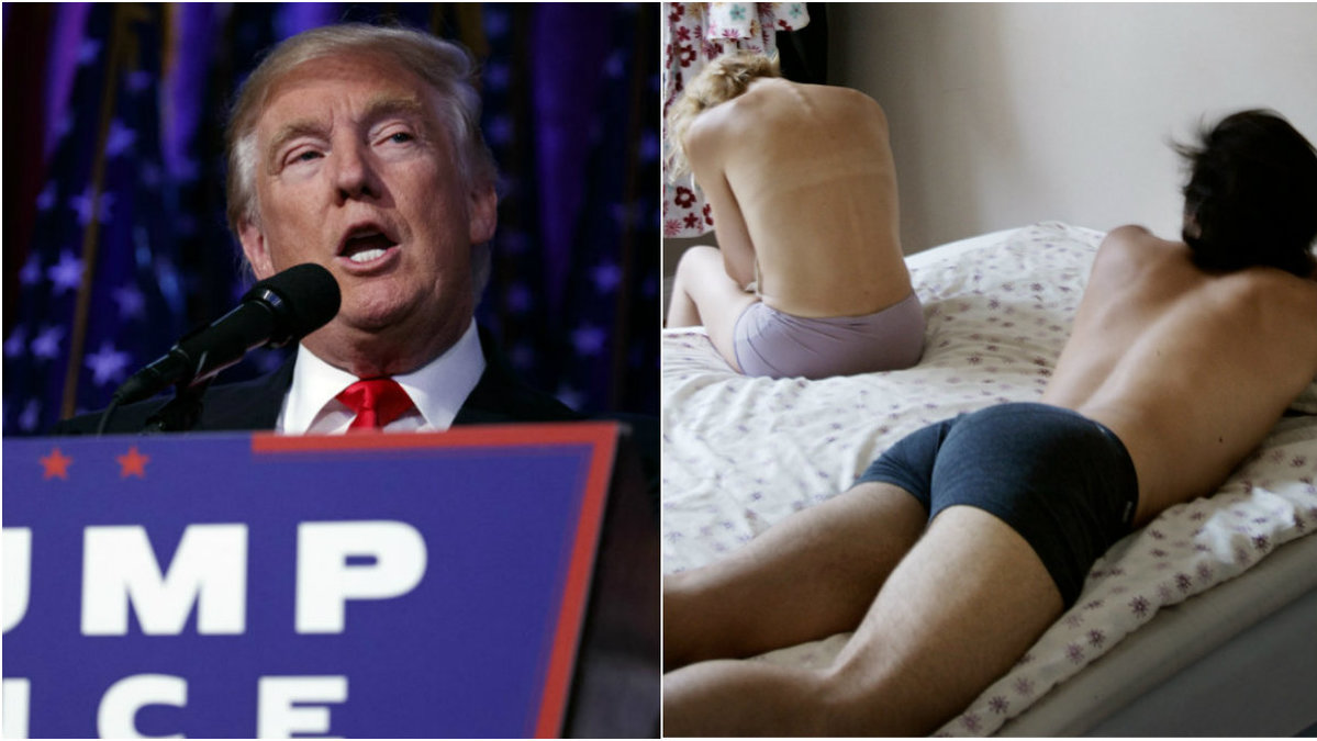 En kvinna sexvägrar för att hennes man har röstat på Donald Trump.