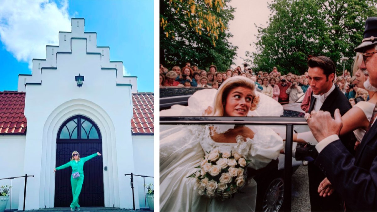 Under helgen besökte Pernilla Wahlgren kyrkan där hon gifte sig med Emilio Ingrosso 1993 - trodde hon.
