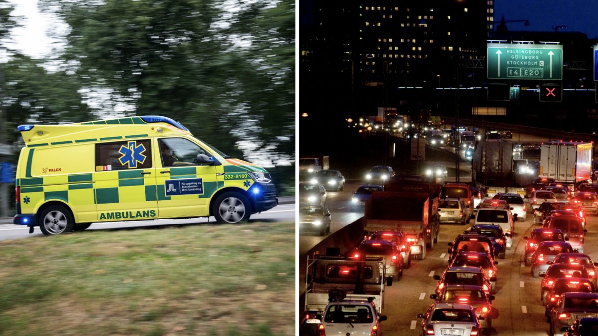 Aktivister har limmat fast sig på körbana – ambulanser stoppas