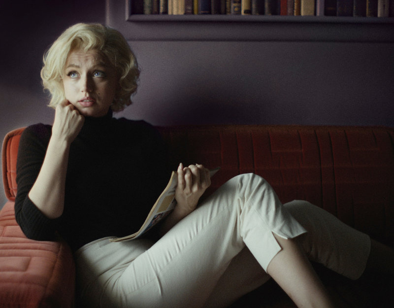 Ana de Armas spelar Marilyn Monroe i filmatiseringen av Joyce Carol Oates 'Blonde'. Pressbild.