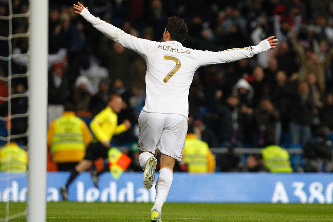 Cristiano Ronaldo öppnade målskyttet redan efter sex minuters spel.
