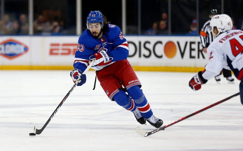 New York Rangers Mika Zibanejad gjorde ett mål och en assist mot Washington.