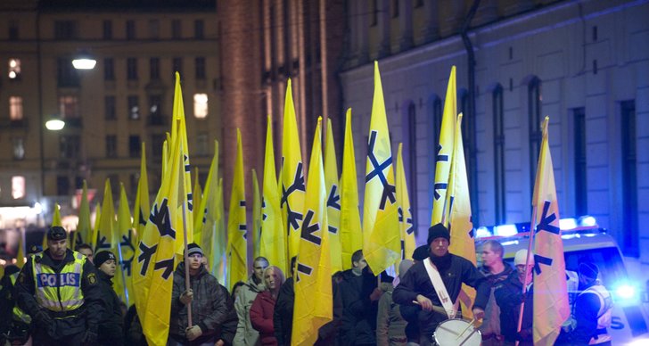 Stockholm, Marsch, Motdemonstranter, Nazism
