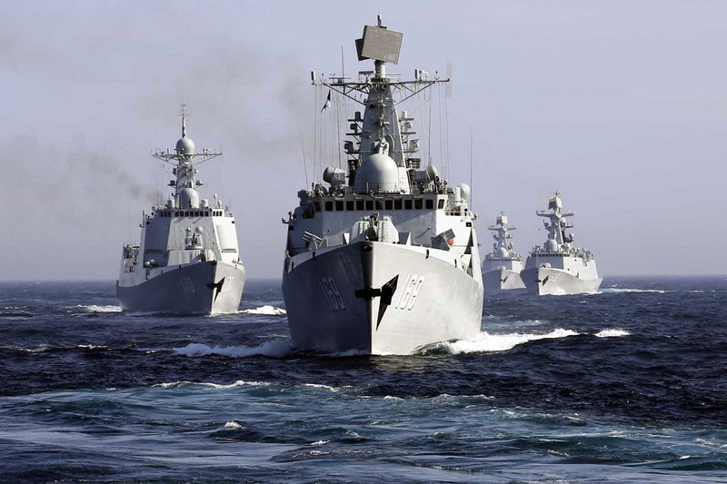 Kinesiska fartyg i Japanska havet på en bild från 2013.