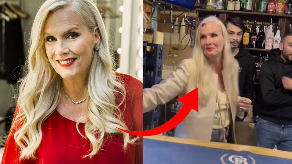 Gunilla Persson chockade Uppsalaborna dök upp på pizzerian Palermo