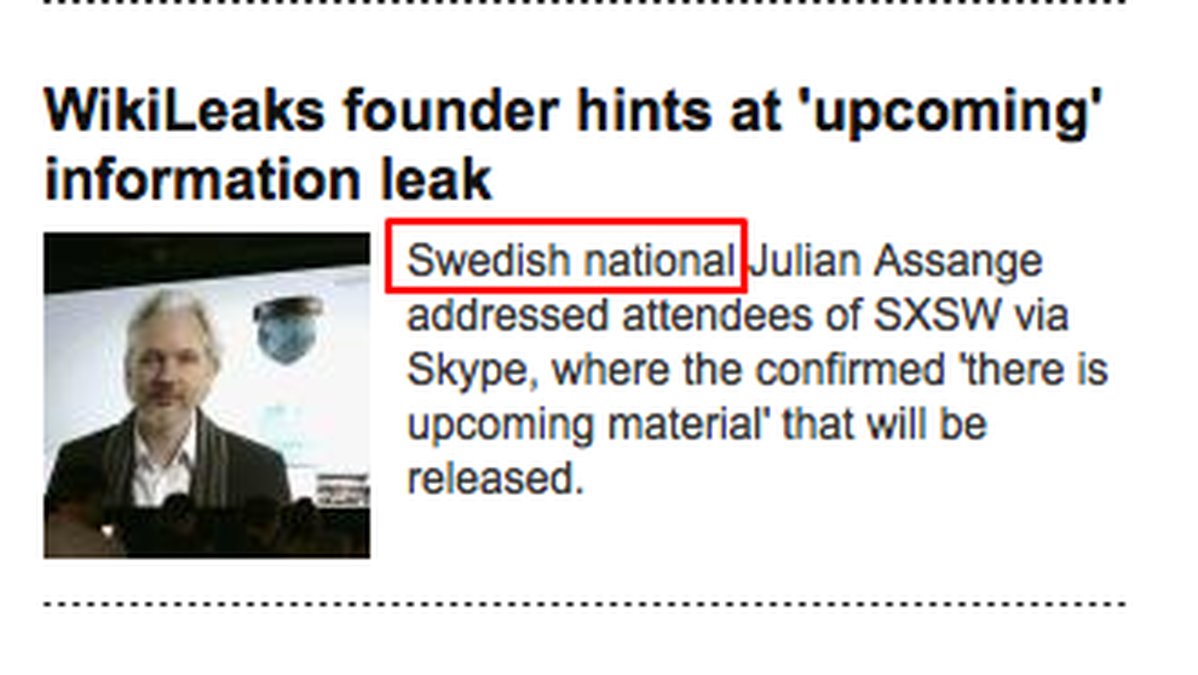 "Svenske Julian Assange".