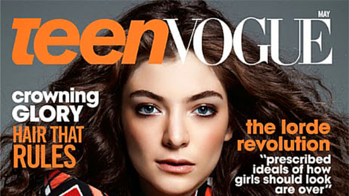 Lorde på omslaget till teen Vogue. 