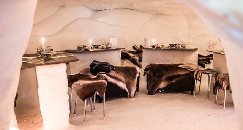 Övernattning i igloo