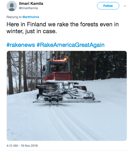 Twitterbild. Finland. Kaliforniens skogsbränder. Twitterbild. Finland. Kaliforniens skogsbränder.