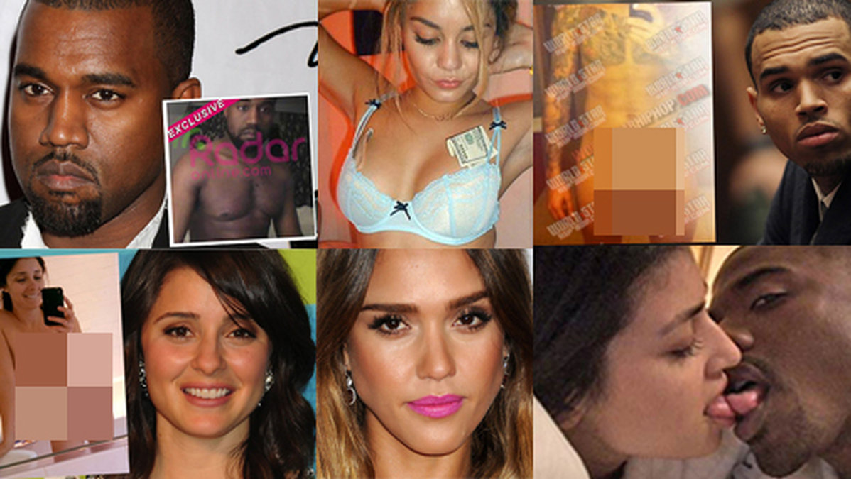 Kanye West, Vanessa Hudgens, Chris Brown och Kim Kardashian är några av stjärnorna som drabbats av sexskandaler. OBS: Varning för ocensurerade bilder i bildspelet!