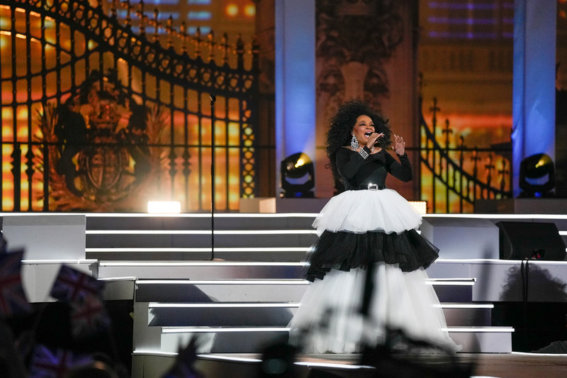 Diana Ross avslutade jubileumskonserten.
