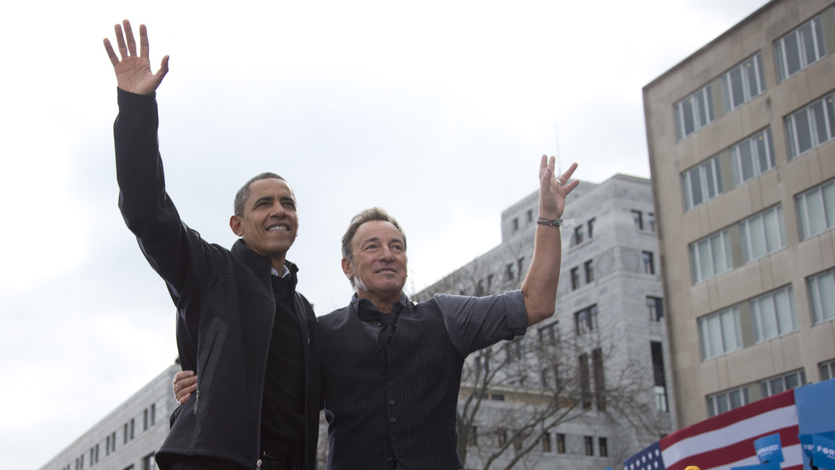 Barack Obama och Bruce Springsteen.