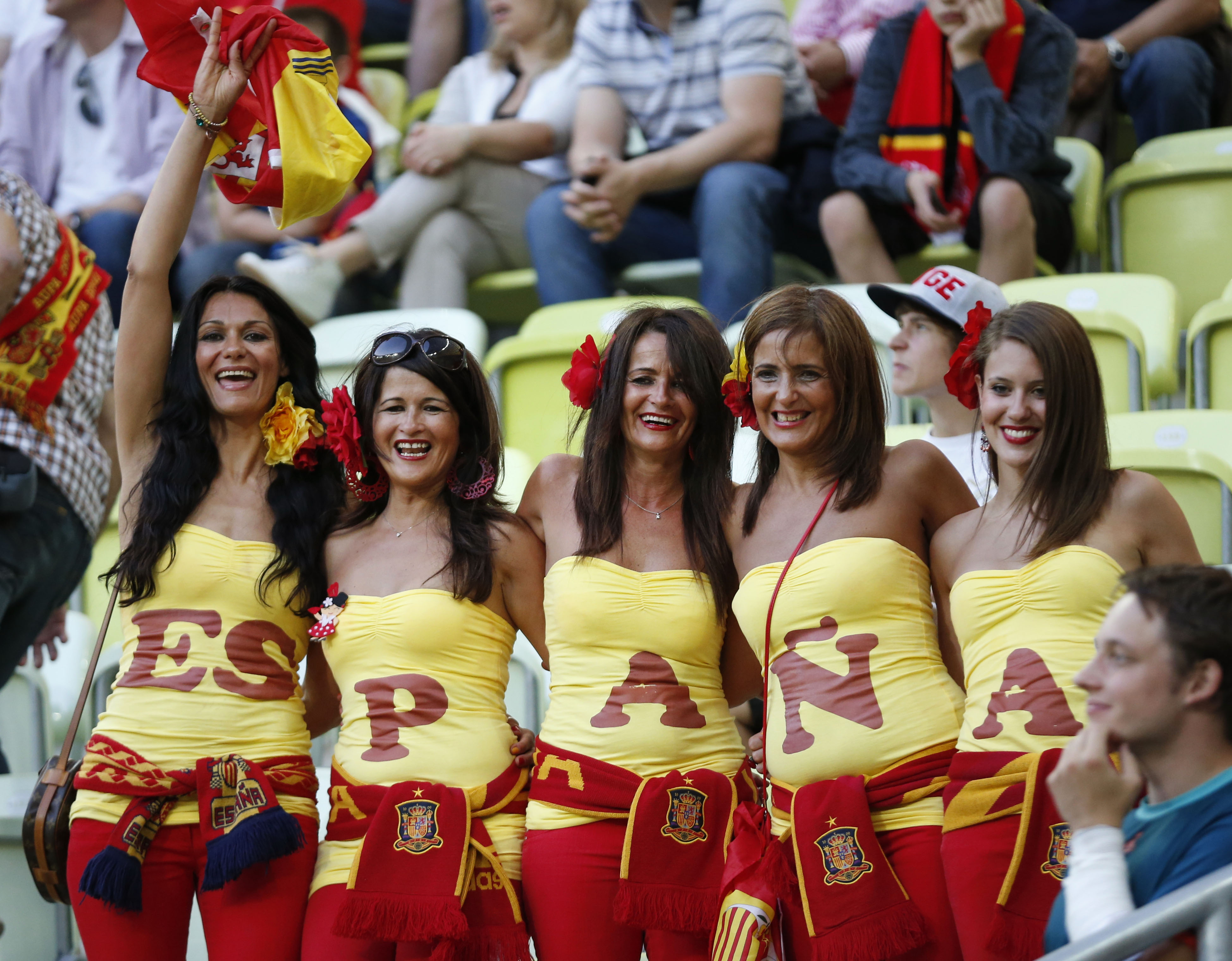 De spanska fansen fick inte se sitt lag i den form det brukar vara i.