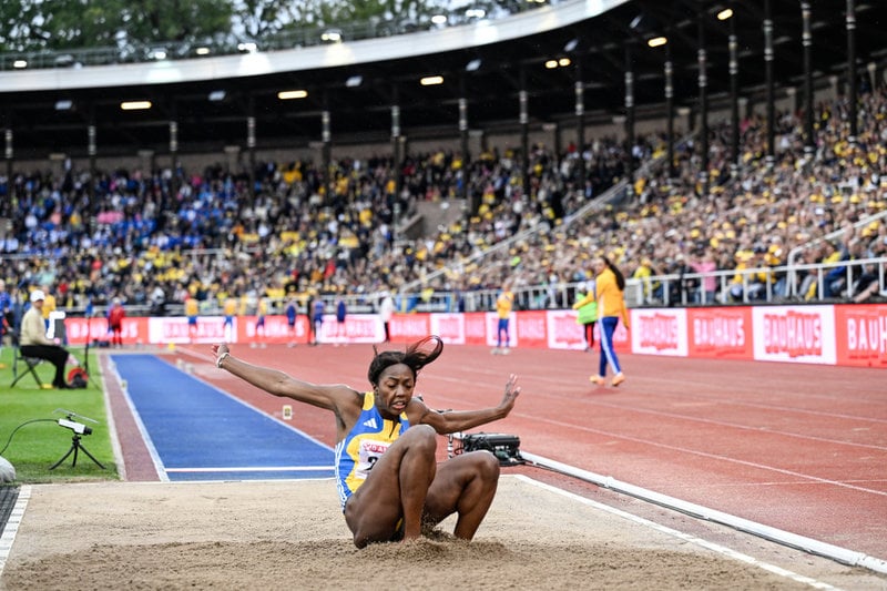 Khaddi Sagnia tävlade under lördagen på Stockholms stadion.