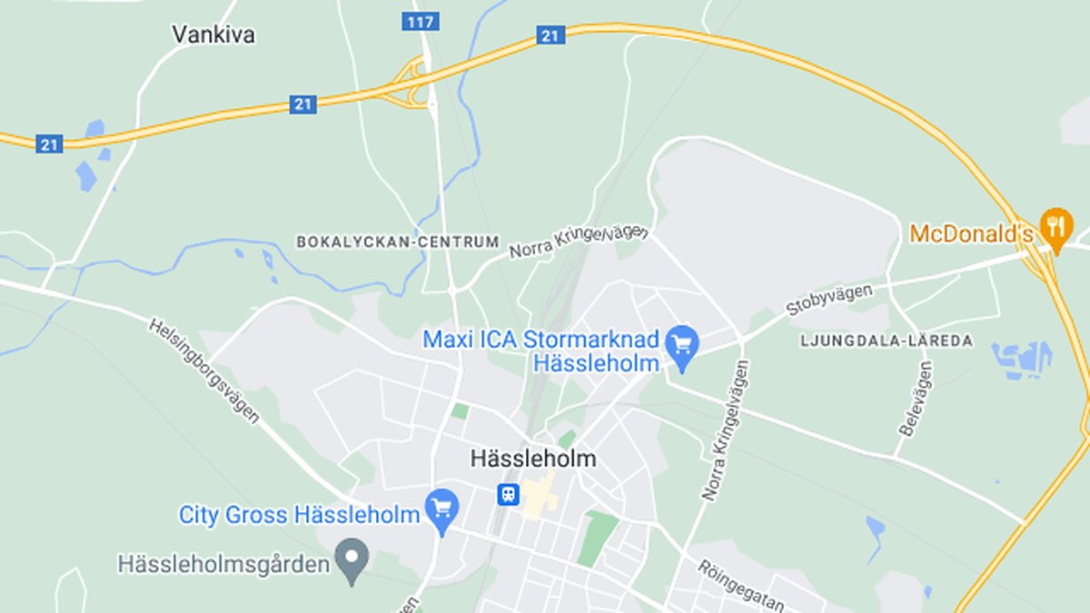 Google maps, Hässleholm