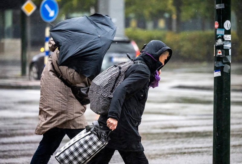 Regn och rusk hela torsdagen. Foto: Johan Nilsson/TT Regn och rusk hela torsdagen. Foto: Johan Nilsson/TT