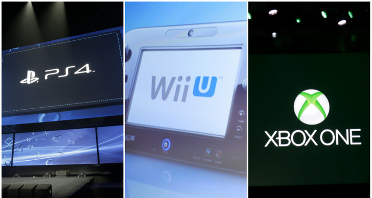 Spelkonsoler, Wii U, Tevespel, Xbox 360, xbox one, Playstation 4
