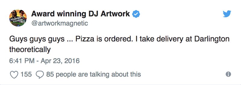 Beställde pizza till tåget Beställde pizza till tåget