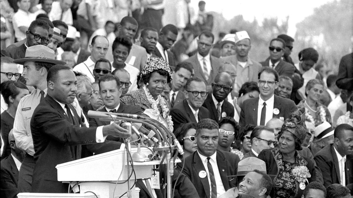 Martin Luther King i Washington den 28 augusti 1963.