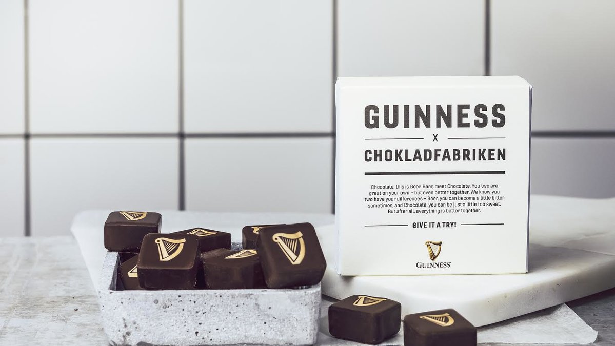 … den innehåller även den mörka, irländska ölen Guinness. 