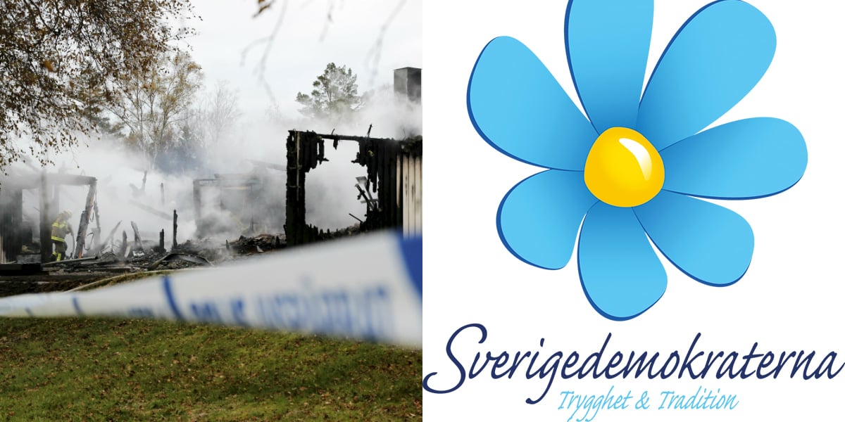 Jörgen Fogelklou, Sverigedemokraterna, Brott och straff, Asylboende, Bränder