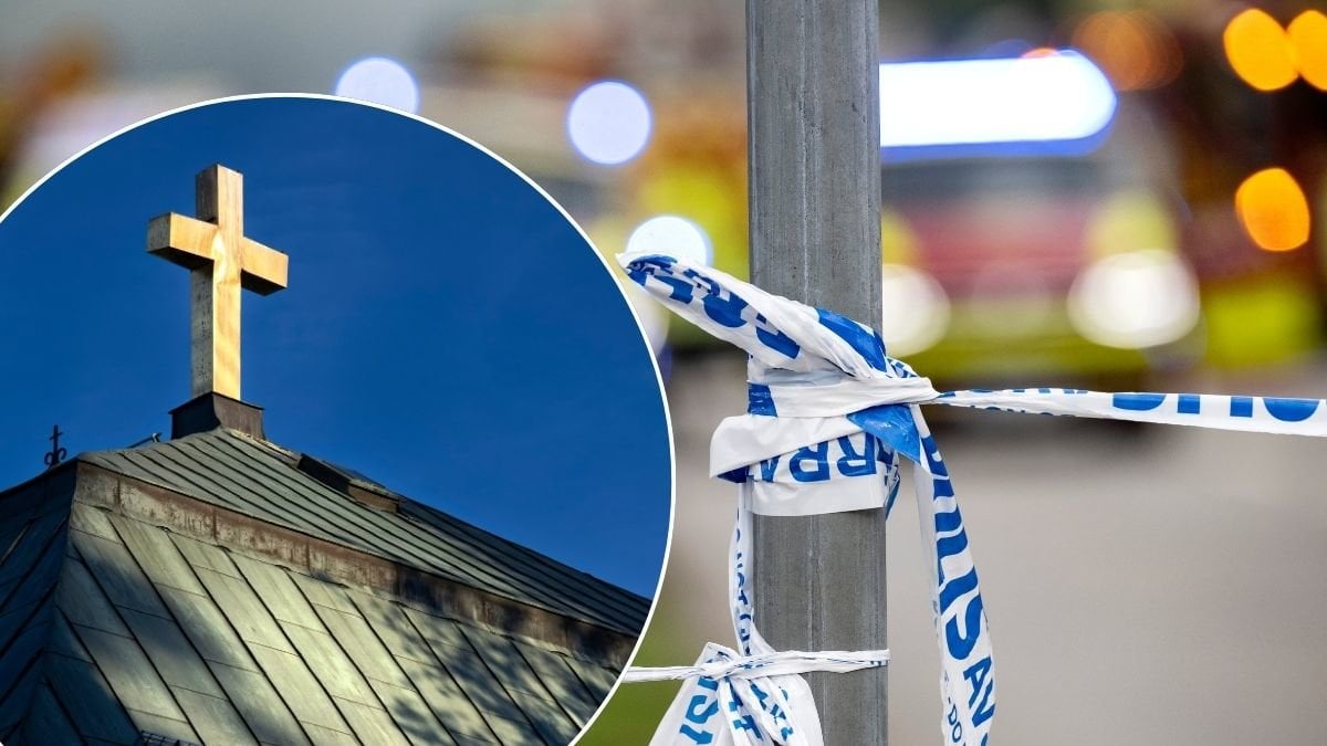 Polisinsats vid kyrka i Vallentuna