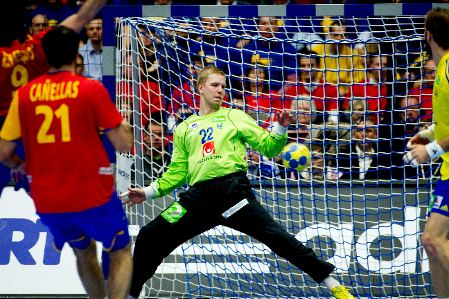 Den svenske målvakten Johan Sjöstrand storspelade under stora delar av matchen - men det räckte inte.
