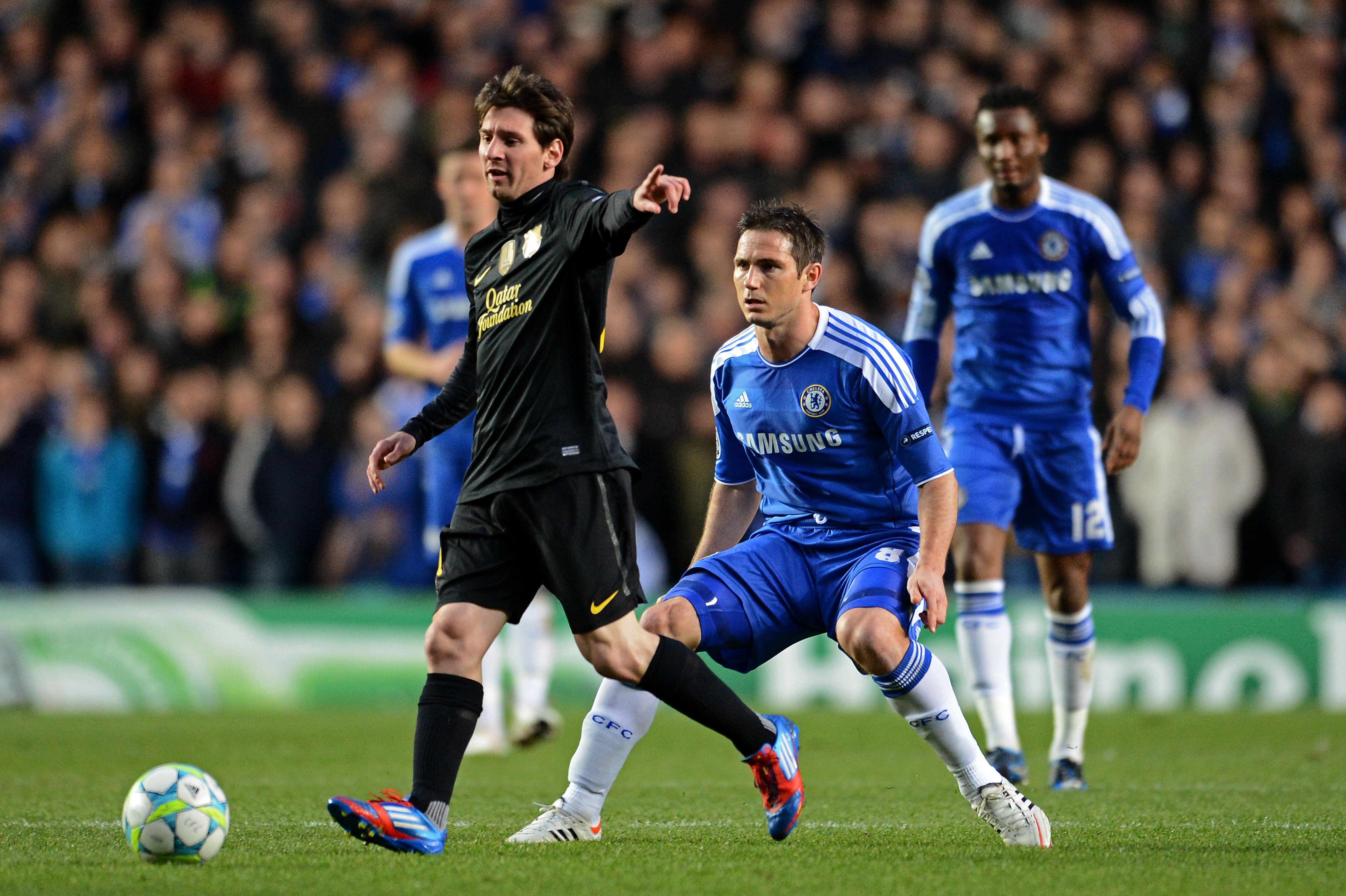 Frank Lampard stal bollen från Messi och startade kontringen till 1-0 målet.