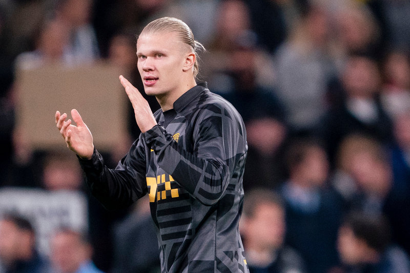 Manchester Citys Erling Haaland har haft en bra start på säsongen i Manchester City. Arkivbild.
