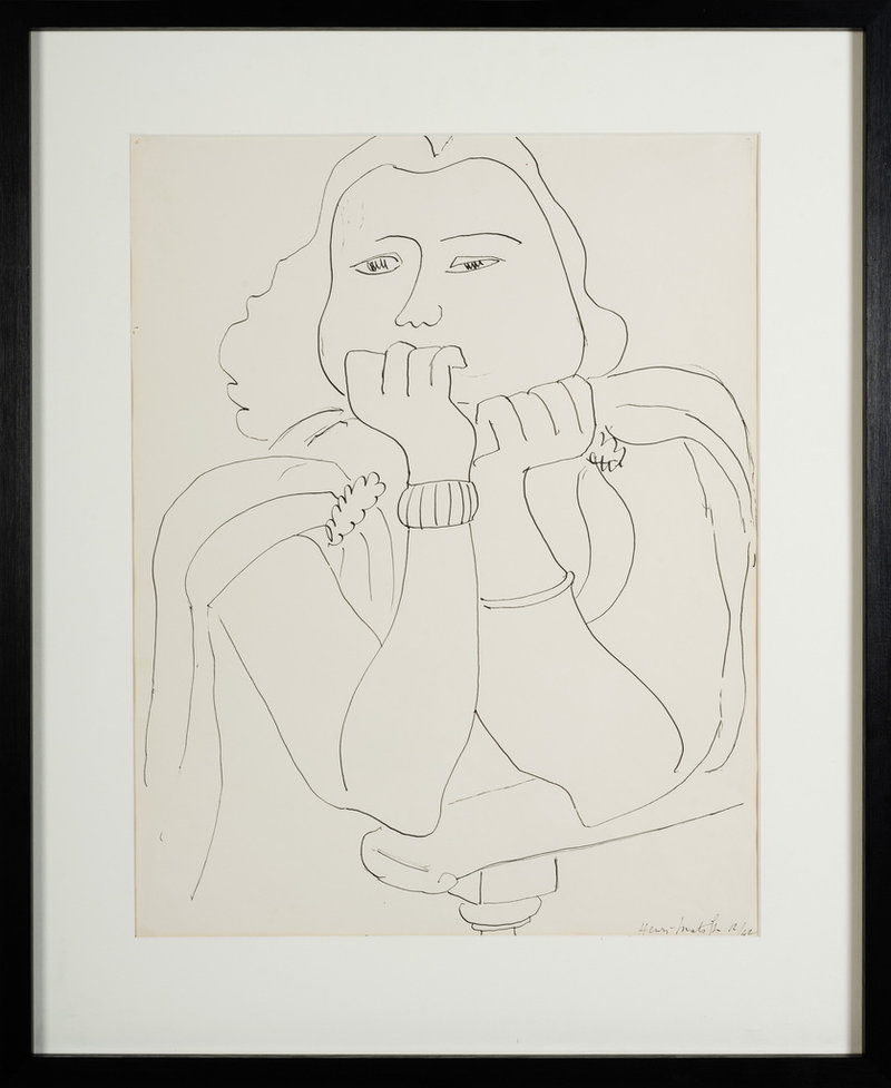 Den nyligen namngivna 'Porträtt av Monique Bourgeois' av Henri Matisse. Pressbild.
