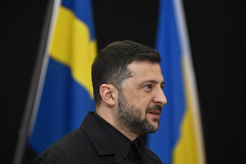 Ukrainas president Volodymyr Zelenskyj. Foto: Christine Olsson/TT Ukrainas president Volodymyr Zelenskyj. Foto: Christine Olsson/TT