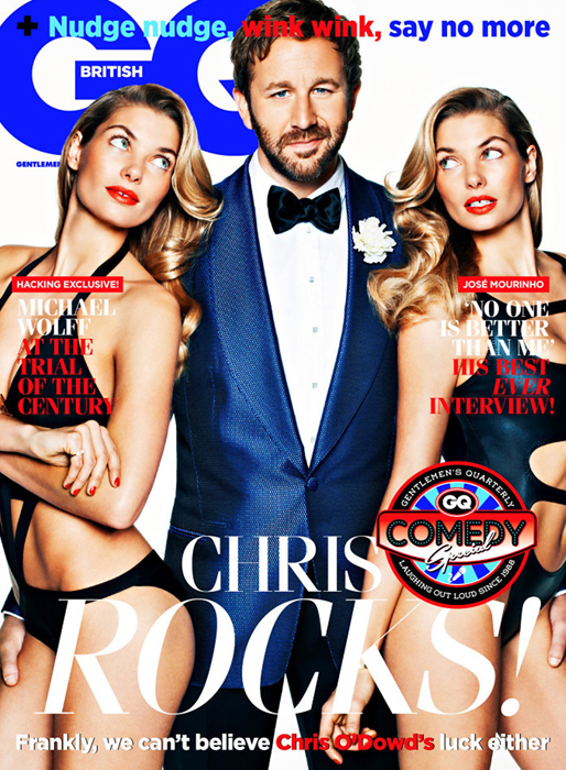 Jessica Hart och Chris ODowd på omslaget av GQ. Jessica Hart och Chris ODowd på omslaget av GQ.