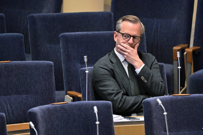 Finansminister Mikael Damberg (S) under budgetdebatten i riksdagen inför omröstningen av vårbudgeten.