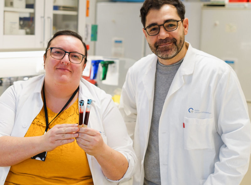 Annikka Polster, biträdande universitetslektor på institutionen för Life Sciences vid Chalmers tekniska högskola Chalmers tillsammans med Nicola Pietro Montaldo, Oslo universitetssjukhus. 