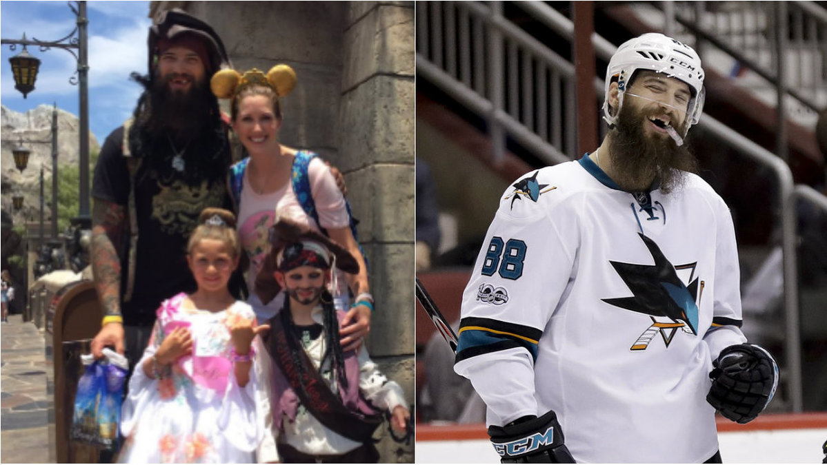 "Piraten" Brent Burns roar sig med familjen på Disney World när han inte är ute och krigar på isen