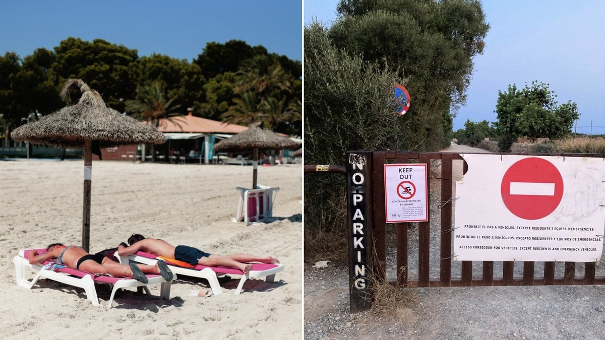 Falska skyltar lurar turisterna på Mallorca. 