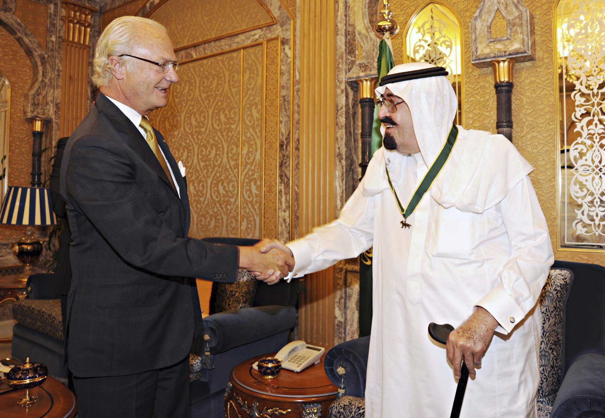 Carl XVI Gustaf har tidigare gett medalj till kung Abdullah.
