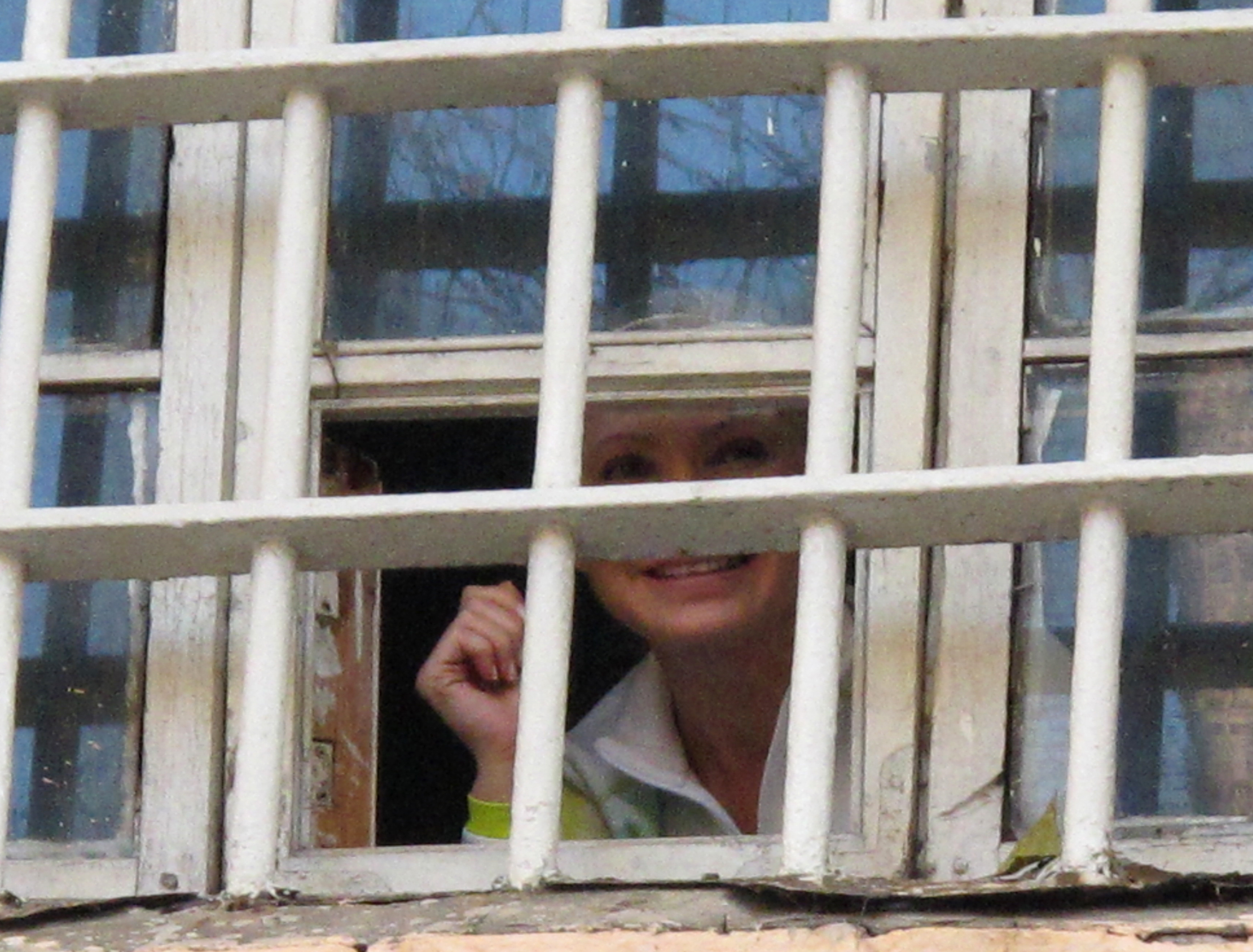 ... I protest mot att Julia Tymosjenko hålls fängslad.