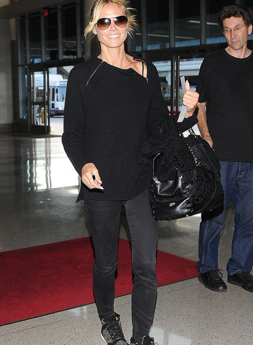Heidi Klum på Los Angeles flygplats. Heidi Klum på Los Angeles flygplats.