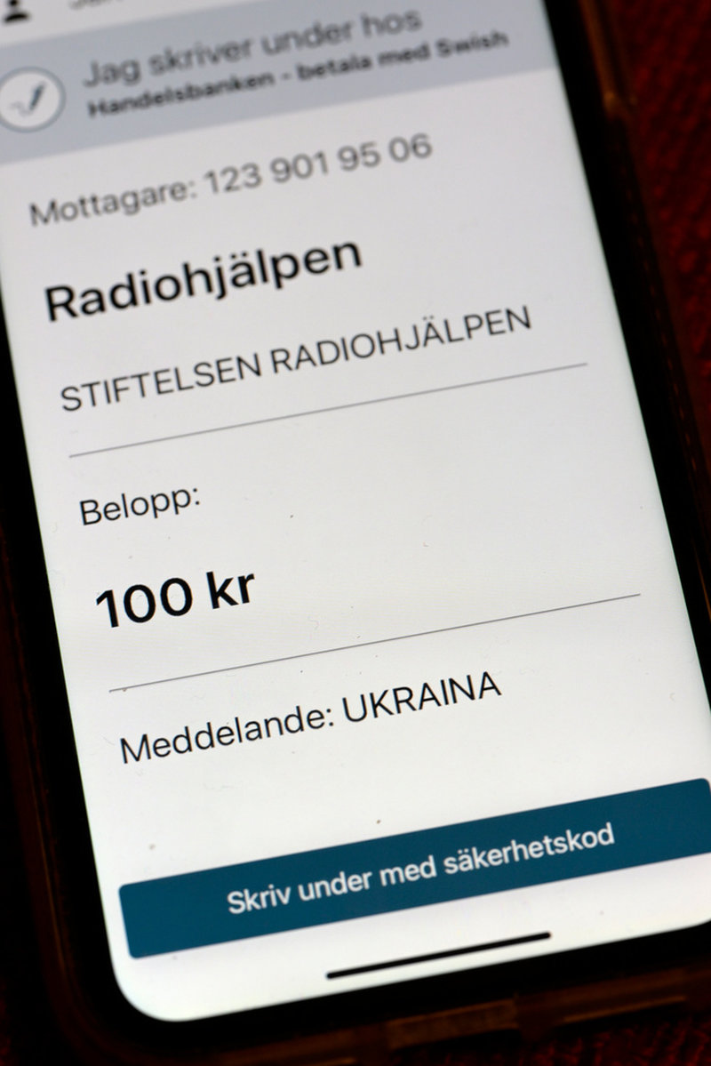 Svenska folket är fortfarande engagerade i att hjälpa människor i Ukraina och även ukrainska flyktingar i Sverige. Arkivbild.
