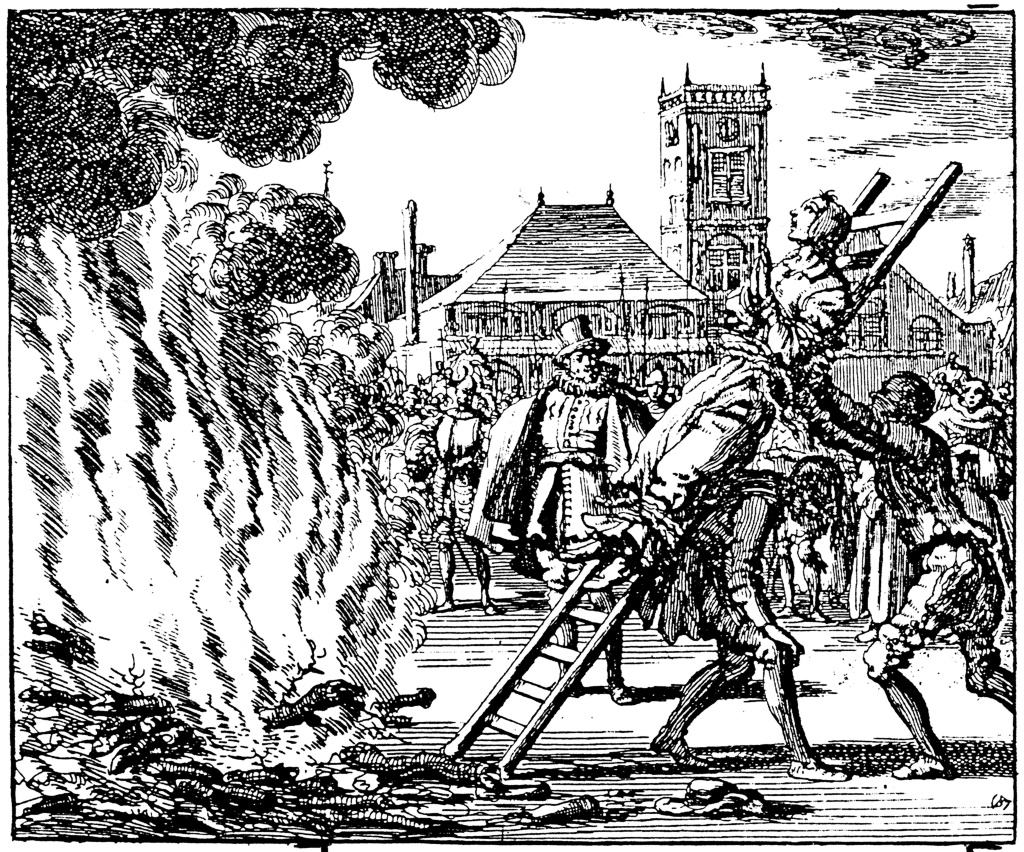 Oskyldiga avrättades i häxjakt i bland annat Connecticut i USA, här avbildat av Jean Luyken i Amsterdam på 1600-talet.