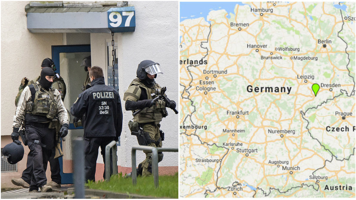 Polisen genomförde en stor insats i staden Chemnitz i östra Tyskland under gårdagen. 