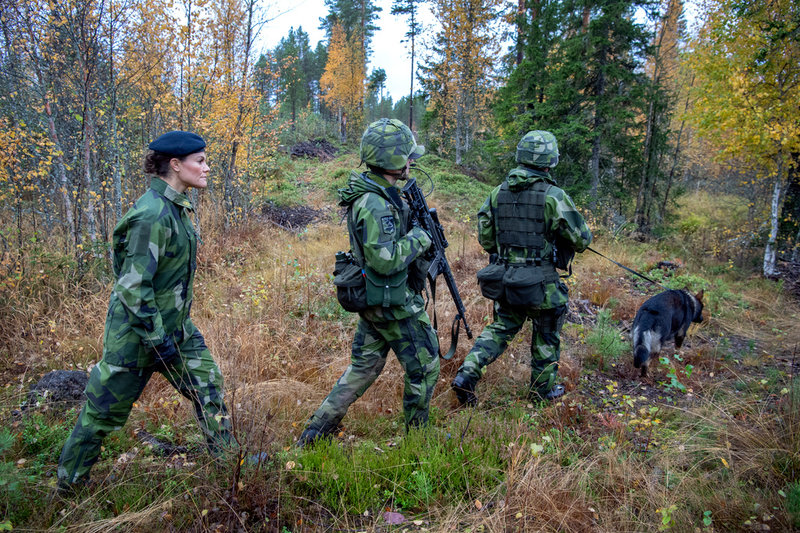 Kronprinsessan Victoria vid en hemvärnsövning i Sälenfjällen i september förra året. Arkivbild.