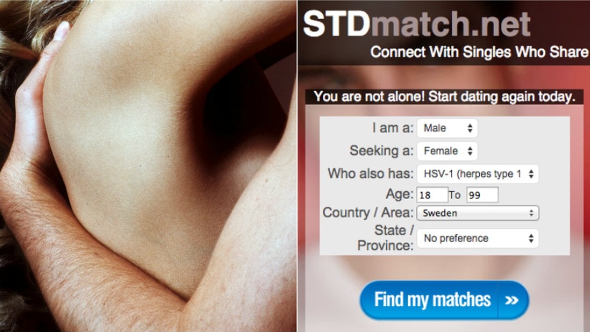 På stdmatch kan du träffa personer med könssjukdomar. 