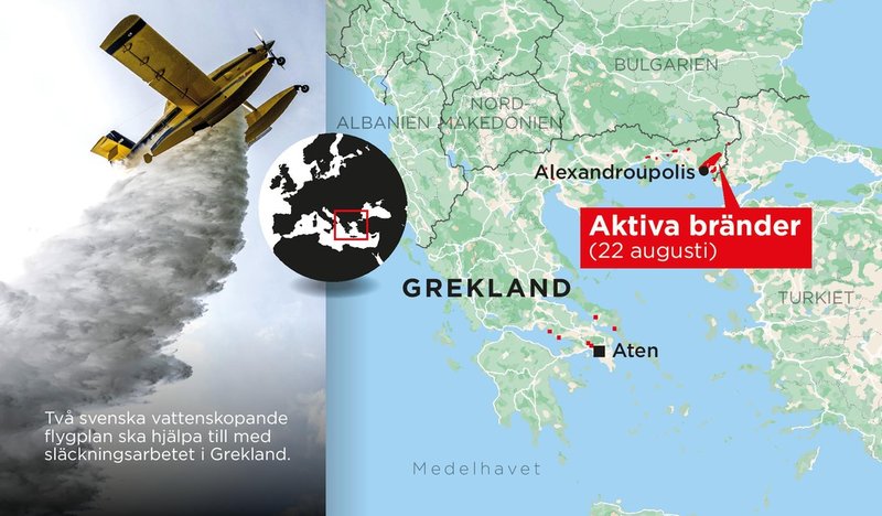 Aktiva bränder den 22 augusti.