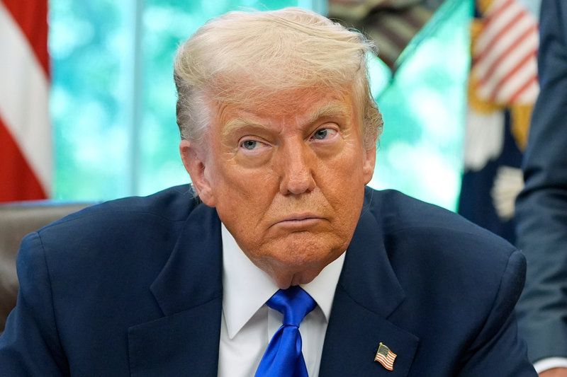 USA:s president Donald Trump i Vita huset i måndags.
